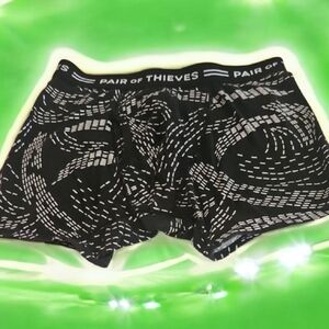 Pair Of Thieves Brief Cotton Blend Soft touch Opening In Front B&W Size S